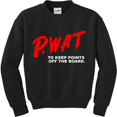 Peyton Watson Wearing P.Wat Too Keep Points Off The Board Kids Sweatshirt
