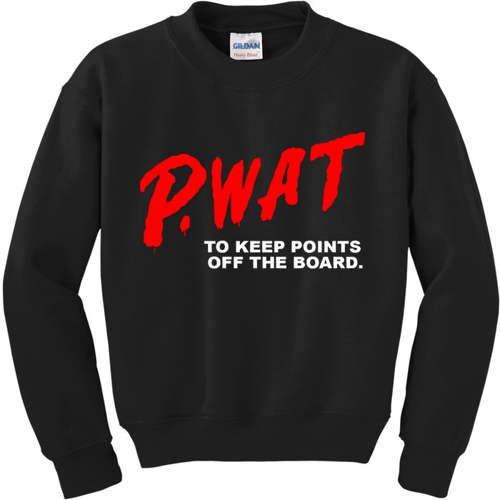 Peyton Watson Wearing P.Wat Too Keep Points Off The Board Kids Sweatshirt