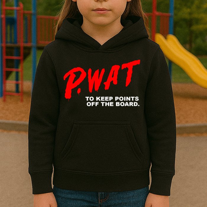 Peyton Watson Wearing P.Wat Too Keep Points Off The Board Kids Hoodie