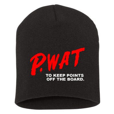 Peyton Watson Wearing P.Wat Too Keep Points Off The Board Short Acrylic Beanie