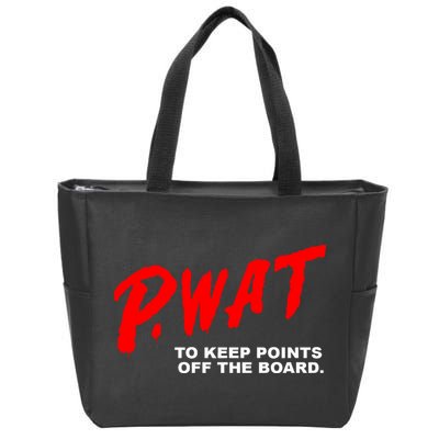Peyton Watson Wearing P.Wat Too Keep Points Off The Board Zip Tote Bag