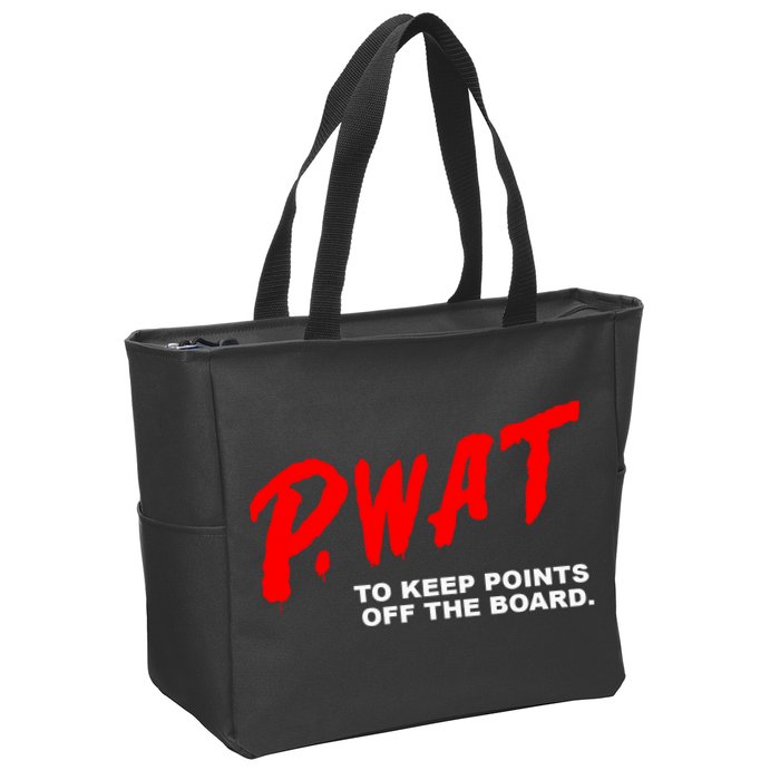 Peyton Watson Wearing P.Wat Too Keep Points Off The Board Zip Tote Bag