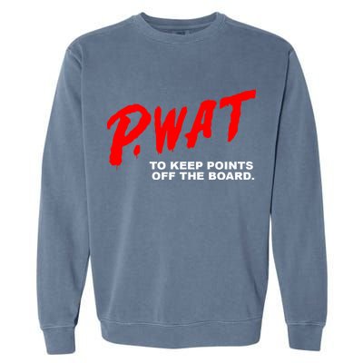 Peyton Watson Wearing P.Wat Too Keep Points Off The Board Garment-Dyed Sweatshirt