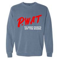 Peyton Watson Wearing P.Wat Too Keep Points Off The Board Garment-Dyed Sweatshirt