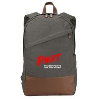 Peyton Watson Wearing P.Wat Too Keep Points Off The Board Cotton Canvas Backpack