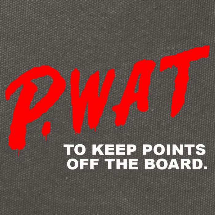 Peyton Watson Wearing P.Wat Too Keep Points Off The Board Cotton Canvas Backpack