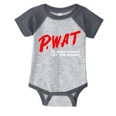 Peyton Watson Wearing P.Wat Too Keep Points Off The Board Infant Baby Jersey Bodysuit