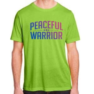 Peaceful Warrior Yoga And Meditation Distressed Gift Adult ChromaSoft Performance T-Shirt