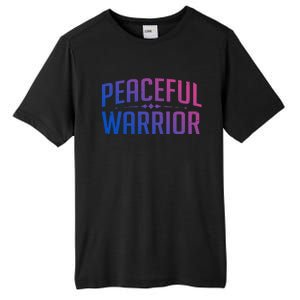 Peaceful Warrior Yoga And Meditation Distressed Gift Tall Fusion ChromaSoft Performance T-Shirt