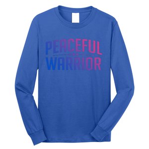 Peaceful Warrior Yoga And Meditation Distressed Gift Long Sleeve Shirt