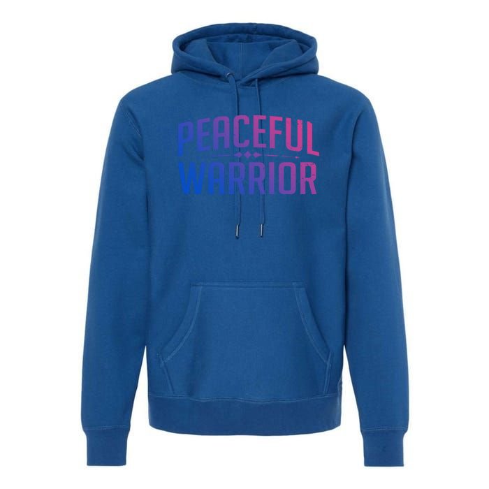 Peaceful Warrior Yoga And Meditation Distressed Gift Premium Hoodie