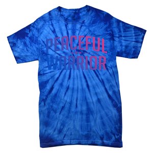 Peaceful Warrior Yoga And Meditation Distressed Gift Tie-Dye T-Shirt