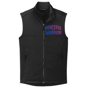 Peaceful Warrior Yoga And Meditation Distressed Gift Collective Smooth Fleece Vest