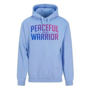 Peaceful Warrior Yoga And Meditation Distressed Gift Unisex Surf Hoodie