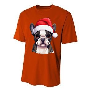 Pug Xmas Decoration Santa Hat Dog Christmas Funny Pug Performance Sprint T-Shirt