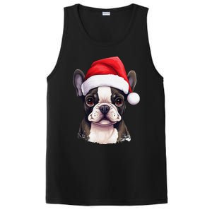 Pug Xmas Decoration Santa Hat Dog Christmas Funny Pug PosiCharge Competitor Tank