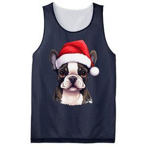 Pug Xmas Decoration Santa Hat Dog Christmas Funny Pug Mesh Reversible Basketball Jersey Tank