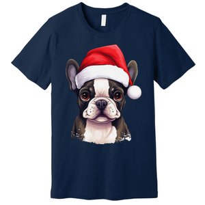 Pug Xmas Decoration Santa Hat Dog Christmas Funny Pug Premium T-Shirt