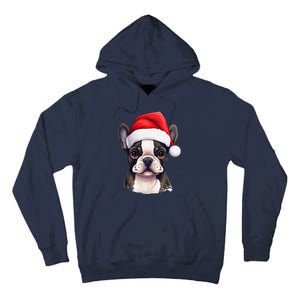 Pug Xmas Decoration Santa Hat Dog Christmas Funny Pug Tall Hoodie