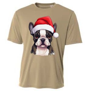 Pug Xmas Decoration Santa Hat Dog Christmas Funny Pug Cooling Performance Crew T-Shirt