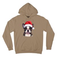 Pug Xmas Decoration Santa Hat Dog Christmas Funny Pug Hoodie