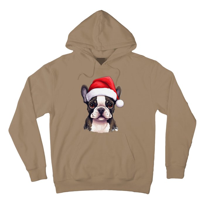 Pug Xmas Decoration Santa Hat Dog Christmas Funny Pug Hoodie