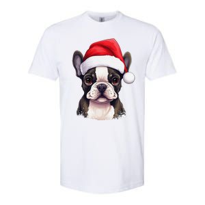 Pug Xmas Decoration Santa Hat Dog Christmas Funny Pug Softstyle CVC T-Shirt