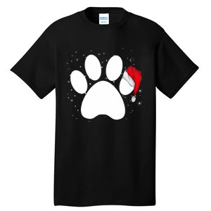 Paw Xmas Dog Christmas Funny Family Matching Outfits Dogs Tall T-Shirt