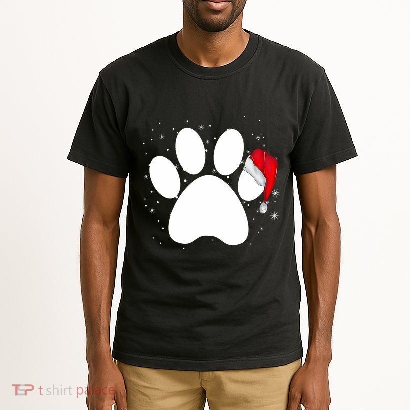 Paw Xmas Dog Christmas Funny Family Matching Outfits Dogs Tall T-Shirt