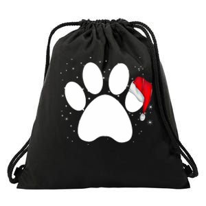 Paw Xmas Dog Christmas Funny Family Matching Outfits Dogs Drawstring Bag