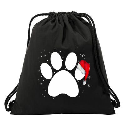 Paw Xmas Dog Christmas Funny Family Matching Outfits Dogs Drawstring Bag