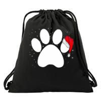 Paw Xmas Dog Christmas Funny Family Matching Outfits Dogs Drawstring Bag