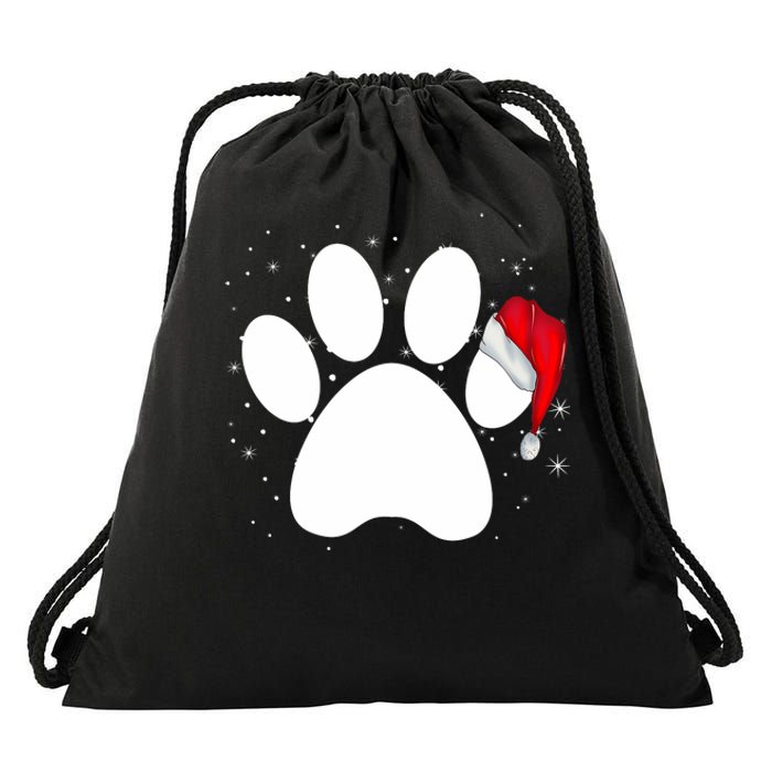 Paw Xmas Dog Christmas Funny Family Matching Outfits Dogs Drawstring Bag