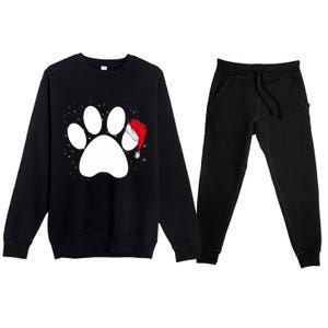 Paw Xmas Dog Christmas Funny Family Matching Outfits Dogs Premium Crewneck Sweatsuit Set