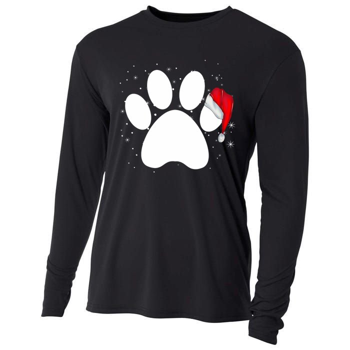 Paw Xmas Dog Christmas Funny Family Matching Outfits Dogs Cooling Performance Long Sleeve Crew