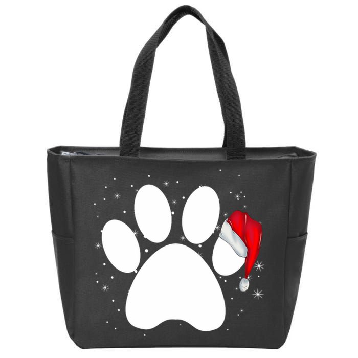 Paw Xmas Dog Christmas Funny Family Matching Outfits Dogs Zip Tote Bag