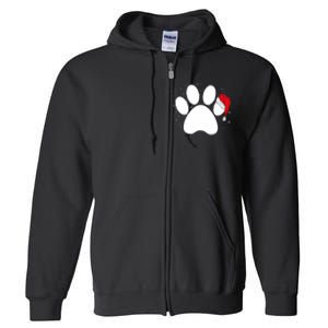 Paw Xmas Dog Christmas Funny Family Matching Outfits Dogs Full Zip Hoodie