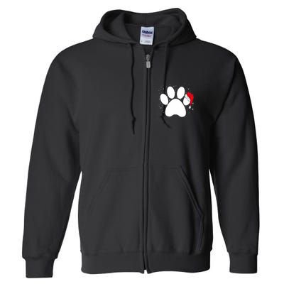 Paw Xmas Dog Christmas Funny Family Matching Outfits Dogs Full Zip Hoodie