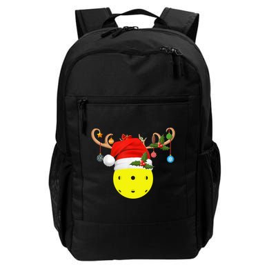 Pickleball Xmas Gift Reindeer Santa Hat Pickleball Christmas TShirt Backpack