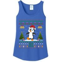 Penguin Xmas Gift Santa Hat Ugly Penguin Christmas Gift Ladies Essential Tank