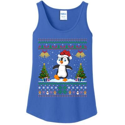 Penguin Xmas Gift Santa Hat Ugly Penguin Christmas Gift Ladies Essential Tank