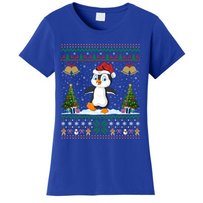 Penguin Xmas Gift Santa Hat Ugly Penguin Christmas Gift Women's T-Shirt