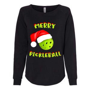 Pickleball Xmas Gift Reindeer Santa Hat Pickleball Christmas Womens California Wash Sweatshirt