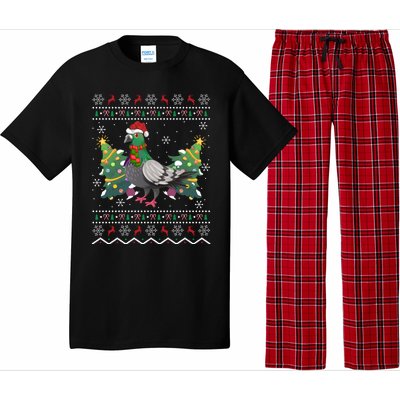 Pigeon Xmas Gift Ugly Pigeon Christmas Gift Pajama Set