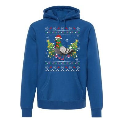 Pigeon Xmas Gift Ugly Pigeon Christmas Gift Premium Hoodie