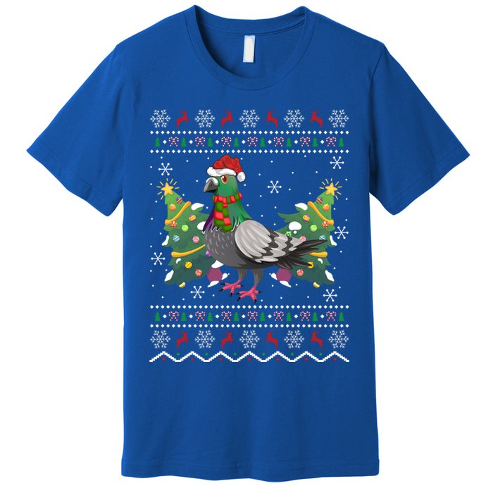 Pigeon Xmas Gift Ugly Pigeon Christmas Gift Premium T-Shirt