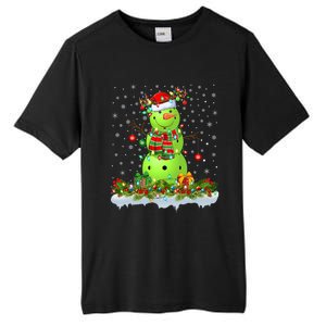 Pickleball Xmas Lighting Funny Snow Pickleball Christmas Funny Gift Tall Fusion ChromaSoft Performance T-Shirt