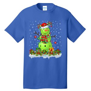 Pickleball Xmas Lighting Funny Snow Pickleball Christmas Funny Gift Tall T-Shirt