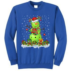 Pickleball Xmas Lighting Funny Snow Pickleball Christmas Funny Gift Tall Sweatshirt