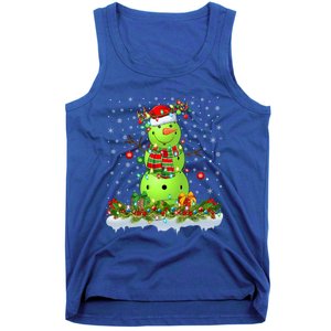 Pickleball Xmas Lighting Funny Snow Pickleball Christmas Funny Gift Tank Top